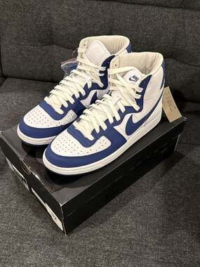9M - Comme des Garcons Homme Plus x Nike Terminator High Navy Sneakers